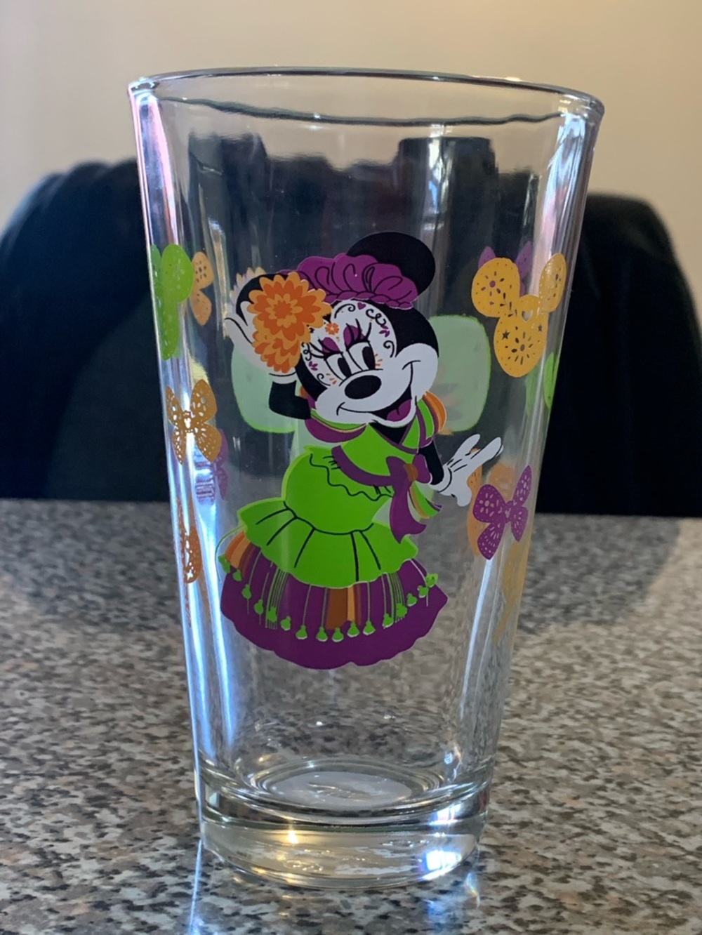 Disney’s Minnie Mouse Green & Purple Glass Tumbler